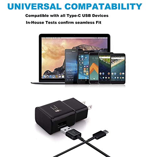 Samsung Adaptive Fast Charger Compatible Samsung Galaxy S9 S9 Plus S8 S8 Edge S10 S20 A50 A51 A71 A20 A21 A20E A10E A11S Note 8 Note 9, Wall Charger Adapter Plug With Usb Type C Cable #TOP6