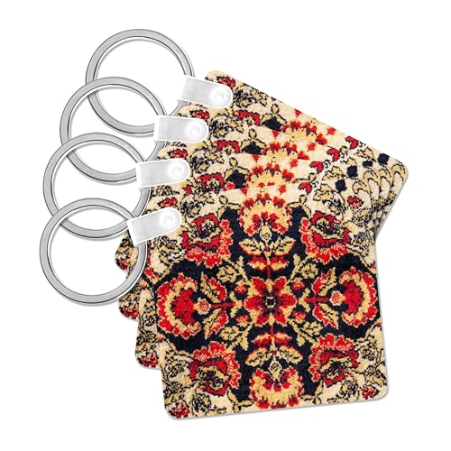 3dRose, Detail of a Persian carpet pattern of beige, red,