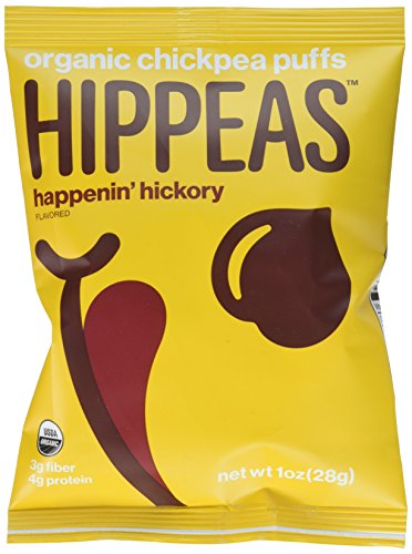 Hippeas Organic Chickpea Puffs, Happenin’ Hickory (Pack of 24)