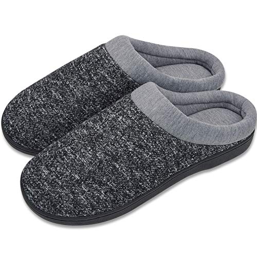 Stynice - Zapatillas de estar por casa para hombre y mujer, para otoño e invierno, de espuma con memoria, antideslizantes, para interior, color Negro, talla 36/37 EU Weit