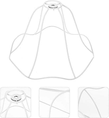 Miniatura 5 de Kit de marco de pantalla de lámpara moderna, suministros para lámparas de mesa, lámparas de escritorio, estante de pantalla de metal