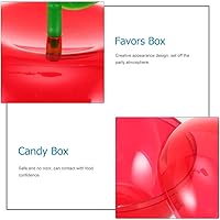 Vista 3 de Ciieeo 8pcs Apple Shaped Favor Box Plastic Bobbing Apples Box Filled Bobbing Apple Containers for Party Christmas Decorations