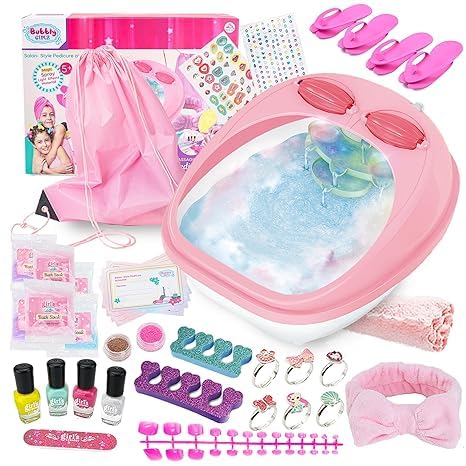 FROWWY Ultimate Girls' Foot Spa and Pedicure Kit - Pamper Your Feet with Luxury Spa Treatments and Deluxe Nail Care Set - Perfect Teenager Gifts-image-31