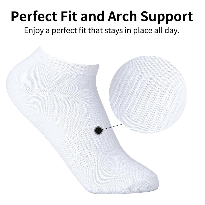 Image of 6 Pairs No Show Socks Cotton Non Slip Low Cut thin Socks,White /Black /Grey