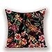 45 × 45 cm Luksusowa poduszka Czerwony kwiat Poduszki dekoracyjne na sofę Czarne wielokolorowe poszewki na poduszki Niestandardowe wysokiej jakości poszewka na poduszkę-4