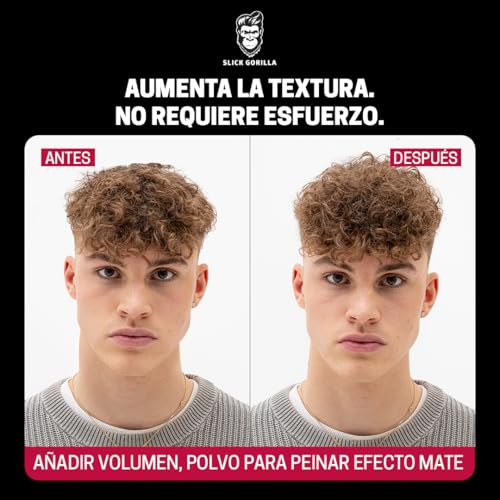 Slick Gorilla Polvo de Peinado para Hombres 20 ml | Polvo de Textura | Acabado Mate | Fijación 24 h | Aporta Volumen y Cuerpo | Ligero | No Pegajoso |Sin Brillo - imagen 2