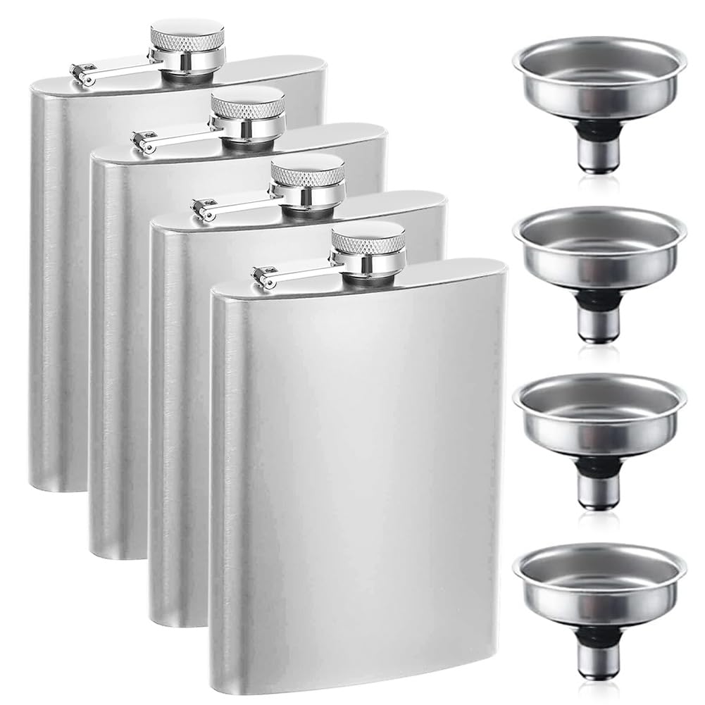 Flasque à offrir lot de bouteilles portables élégantes avec entonnoir