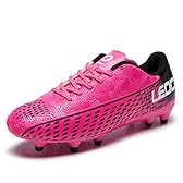 LEOCI Soccer Cleats for Women's and Men's Outdoor Unisex Football Shoes Firm Rugby Boots