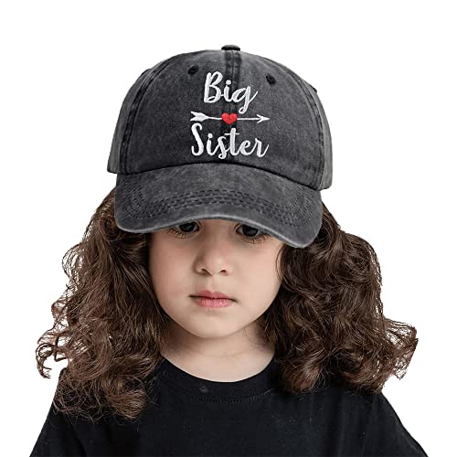 Funny Big Sister Hat, Gifts for New Sis, Adjustable Embroidered Baseball Cap for Toddler Kids Child Girls（Fit for Age 3-10）2