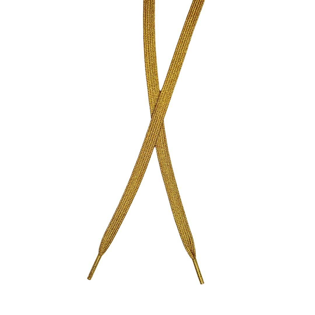 Galaxy Skates Metallic Roller Skate Laces – 96” Sparkly Shoelaces for Skates (Gold)