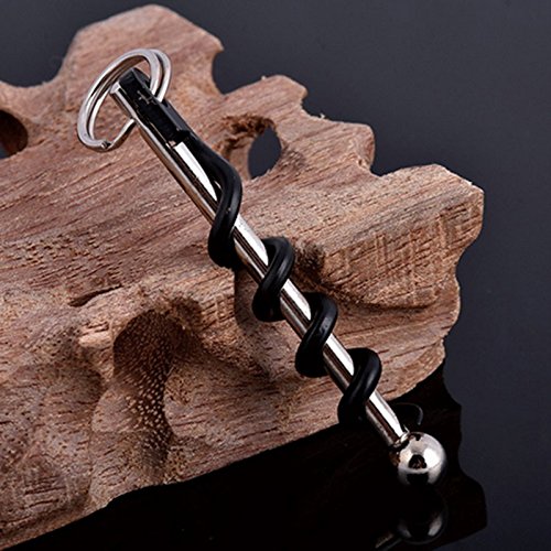 Chaveiro Forfar em aço inoxidável com abertura de garrafa EDC abridor de garrafa, saca-rolhas, chave