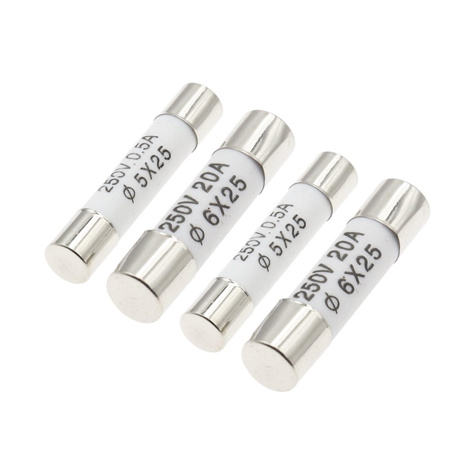 Ceramic Fuse 6x25mm blow 5 * 25 250V 0.5A 1A 2A 3A 4A 6A 8A 10A 13A 15A 16A 20A 25A 30A(30A,6X25MM,5PCS)