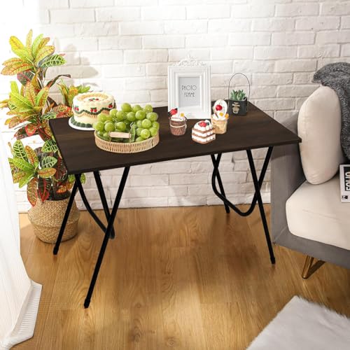 Image of Torche Multipurpose Foldable & Portable Study Table, Computer Desk, Foldable for Office Work, Laptop Desk, 2 Seater Dining Table for Home and Office (Exotic Teak)