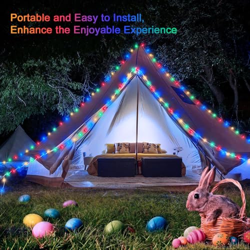 image for JMEXSUSS 2 Pack Battery Operated Rope Lights Outdoor Waterproof, Total
