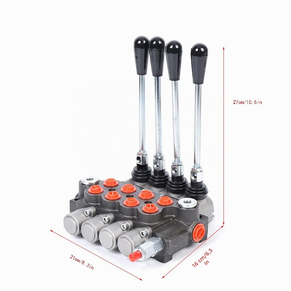 Válvula direccional hidráulica, válvula hidráulica de palanca manual, dispositivo de control 60L/min/13 gpm 3600 PSI -20 ~ 80 ℃ válvulas hidráulicas y controles para tractores, tanques de carga