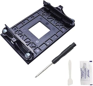 AM4 CPU Heatsink Bracket,Socket Retention Mounting Bracket for Hook-Type Air-Cooled or Partially Water-Cooled Radiators, AMD CPU Fan Bracket Base for AM4 (B350 X370 A320) (Black)