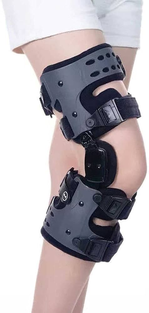 Amazon.co.jp: ヒンジ付きニーブレース 調節可能な膝関節サポート