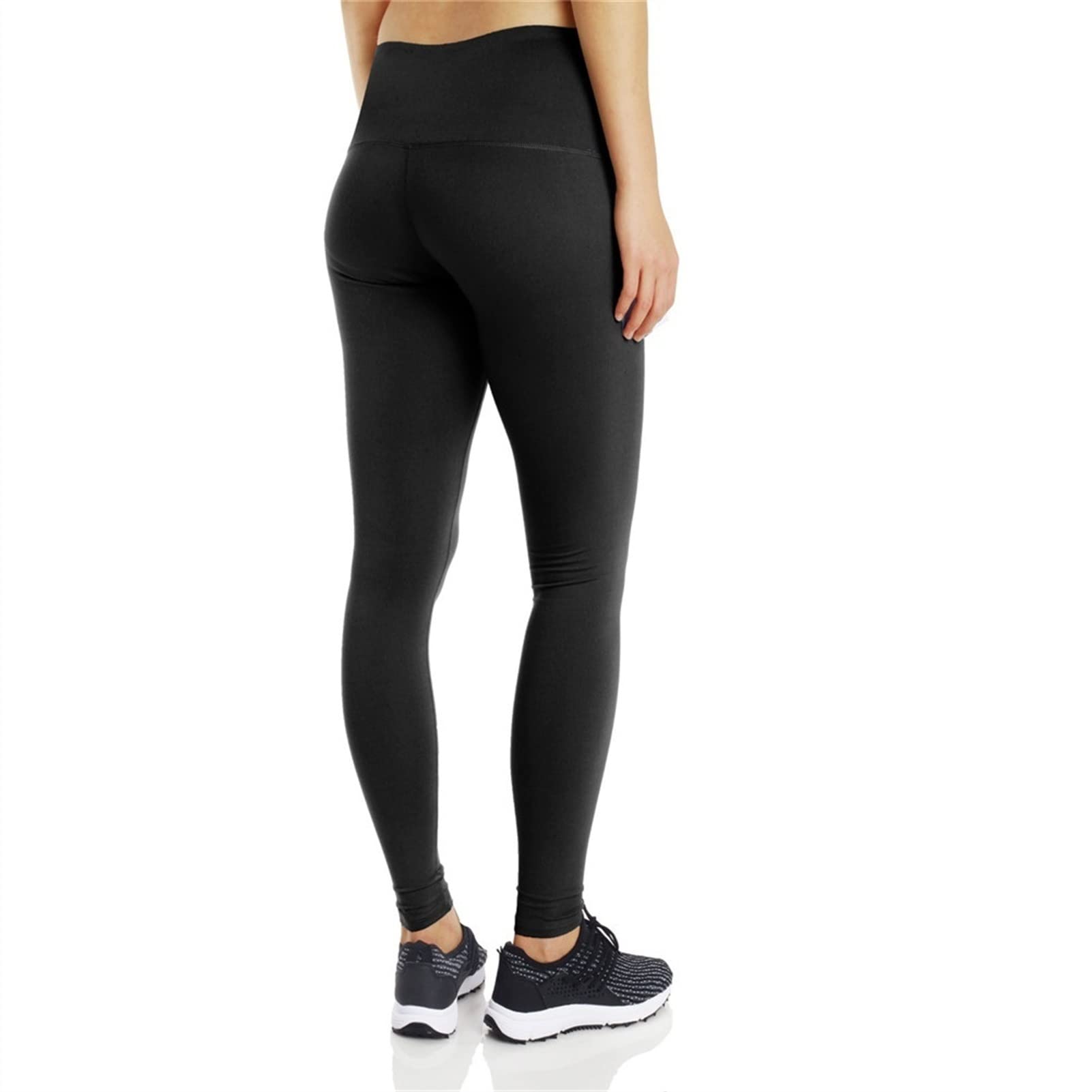 Seksowne, długie legginsy dla kobiet, podstawowe wysokie talii, spodnie do jogi, cienkie rajstopy sportowe, do treningu, treningu, proof Power Flex Solid Color Sports Running Workout Gym Tigh