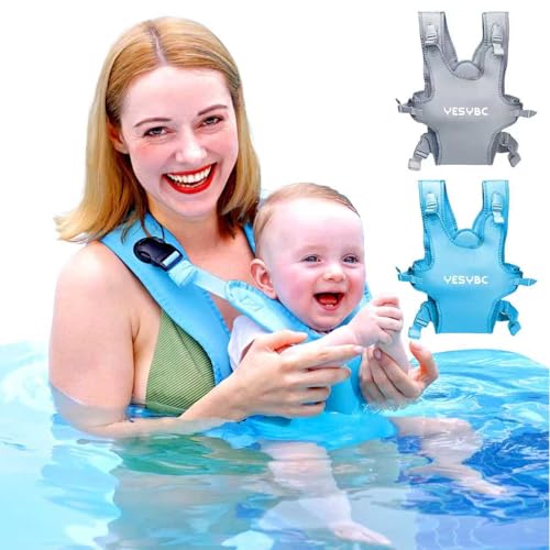 Image of Baby Carrier, Dual-Use Adjustable Baby Sling Support Infant Chest Holder with Drawstring Backpack for Newborn to Toddler 13-33 lbs Swimming Pool Beach Land (Blue)