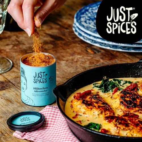 Just Spices Hähnchen Allrounder I Mariniere Geflügel, Brathähnchen, Wings und vieles mehr I Gewürzdose, 79 g