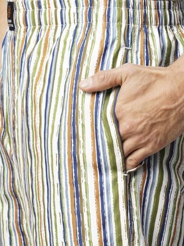 Image of Urban Scottish Men's Blue Checks Woven Cotton Pyjama with Side Pockets