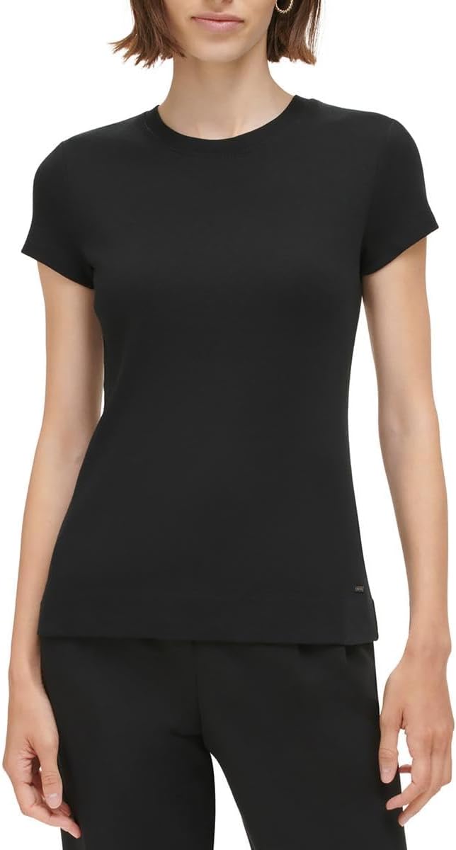 Calvin Klein Womens Solid Short Sleeve TShirt at Amazon Women’s