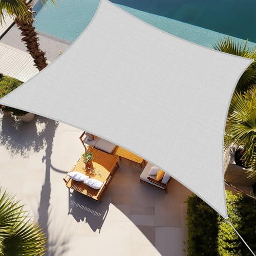 Shade&Beyond Sun Shade Sail 10'x10' Square Canopy Sail Sunshade UV Block for Patio Yard Backyard Light Grey, (We Make Custom Size) by Shade&Beyond - Used condition - US$33.82