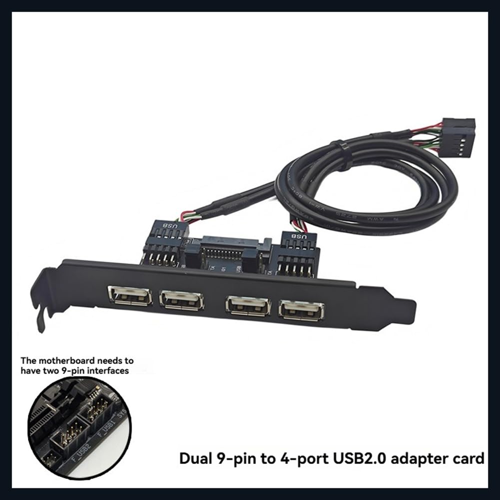 USB2-PCI 4ポート PCI拡張カード Amazon | Wsikafxn PCIE USB拡張カード デュアル9PIN 4ポートUSB2.0