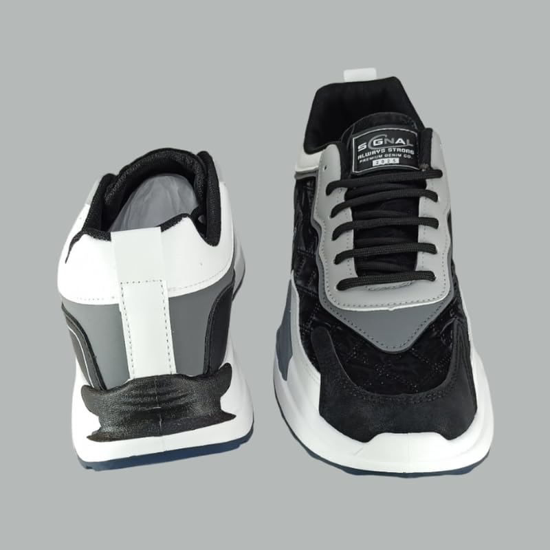 Image of Elvister SIGNAL BLACK | QUALITY | COMFORTABLE | LIGHT-WEIGHTED | CASUAL SNEAKERS for MENSBOYS|WOMENSGIRLS