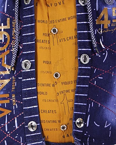 Image of AHHAAAA Kids Ethnic Cotton Blend Waistcoat Pant Shirt For Boys 3009
