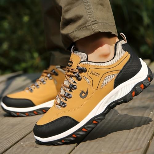 Plus Size Men's Hiking Boots - Durable, Comfy, Non Slip, Soft Sole Shoes for Outdoor Activities with Lace Up Closure4
