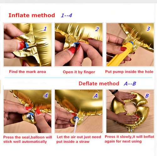 Gold Helium Balloon - 7th Birthday Boy Cake Topper Football Decoration for Children's Party - Image 6