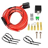 Navakala Electric Fuel Pump Relay Kit Wiring Harness Bypass 40 AMP Waterproof Switch Heavy Duty Long Wires Universal Fit 12V System P/N 30247 Suit for Trucks Cars RVs Boats