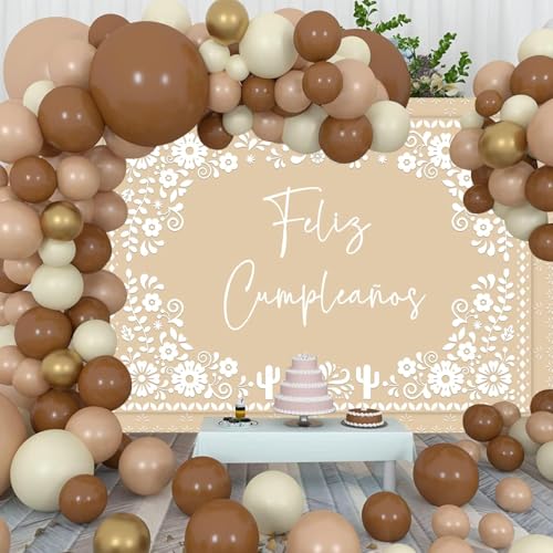 Withu Fondo Fotográfico Beige Floral 7x5ft miniatura 2