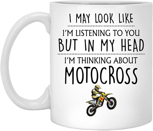 Regalo de motocross, taza de motocross, regalos divertidos para motocross, regalos de motocross para él, hombres, papá, novio, taza de motocross de