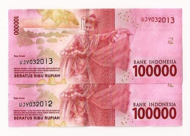 Spectrum Store 2 x 100,000 Rupiah Indo, Collectible Note - 2016 UNC - Foreign Paper Note