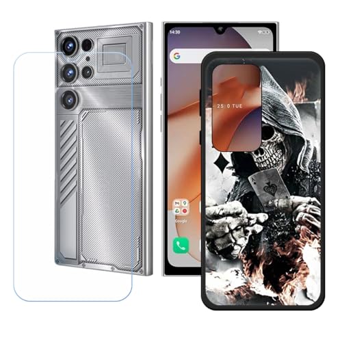 BMPNLSZ �K�p Oukitel C61 GT�p+HD�����K���X�ɓK�����ėpTPU�P�[�X�A�V���J�Q���P�[�X�o���p�[�ی�o�b�N�P�[�X-Oukitel C61 GT�p�ɓK����9�d�x�X�N���C�u�h�~�X�N���[���v���e�N�^(6,88") - LH7