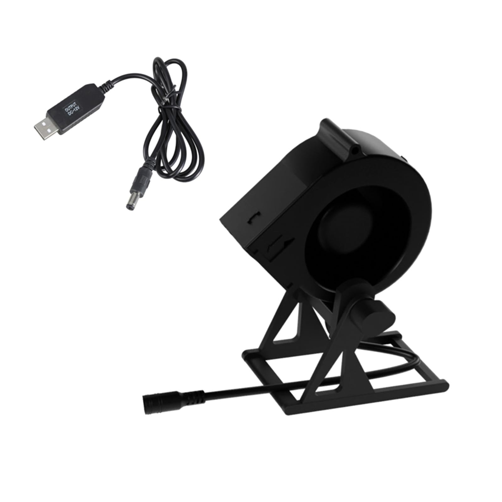 Ventilador circulador de ar de mesa USB 12 V aumenta o uso de fios em vários ângulos para