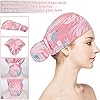6-Pieces-Scrub-Caps-with-Buttons-Ponytail-Holder-and-Sweatband-Adjustable-Ribbon-Tie-Ponytail-Hats-Bouffant-Turban-Hats-Colorful-Printed-Beanie-Long-Hair-Covers-for-Women 6 Pcs Scrub Caps Women Nursing Hats with Buttons Adjustable Bouffant Nurse Ponytail Holder Turban Patterns