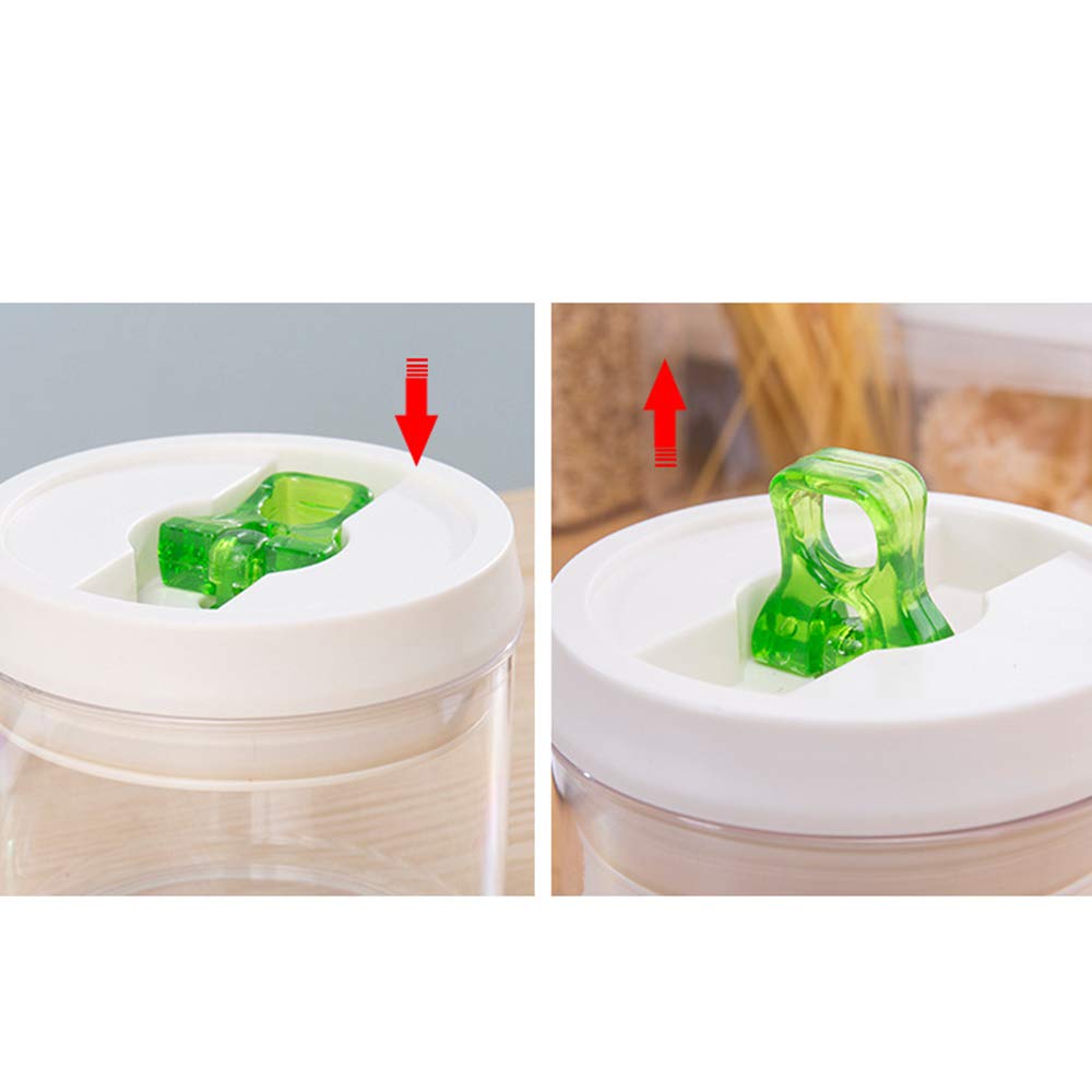 Contenitori Alimentari, Contenitori per Alimenti, per Cereali Contenitori Secchi Liquidi, Durevoli Contenitore Trasparenti, Round