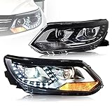 tiguan sport km 0 🚗 【Montaggio】VLAND Fari compatibili per V-W Volk-swagen Tiguan 5N Facelift 2011-2016 (non per pre-lifting 2007-2010) Faro anteriore; Progettato per essere un sostituto esatto per i fari di fabbrica senza modifiche al veicolo necessarie per svolgere bene il lavoro.