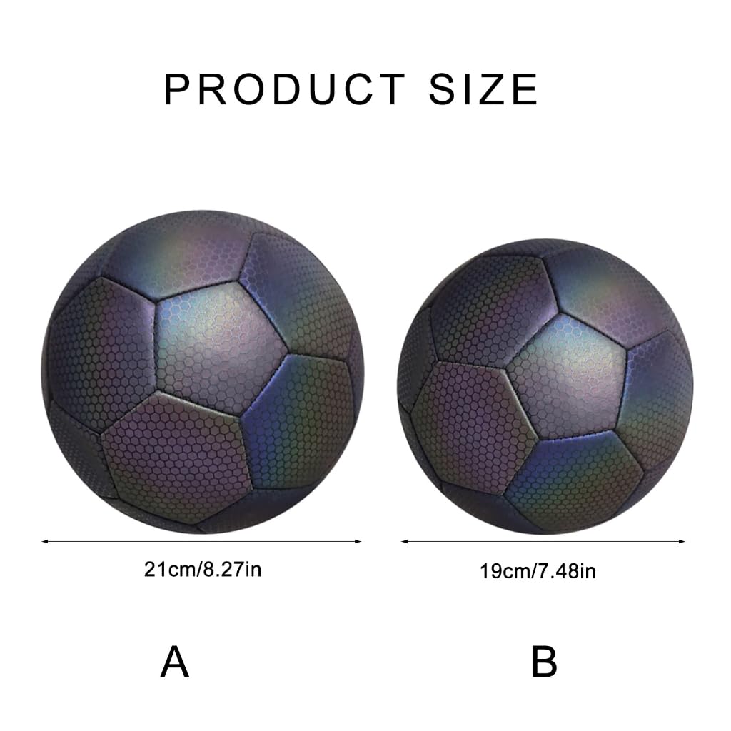Palloni da calcio riflettenti incandescenti di dimensione 4 di dimensione 5 dei palloni da calcio di addestramento