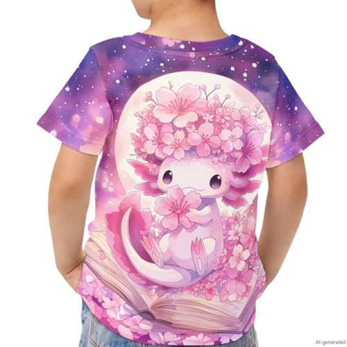 Image of WELLFLYHOM Kids Tshirts Girls Boys Short Sleeve Crewneck Tees Shirts Casual Sport Pullover Tops Size 3-16 Years
