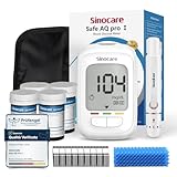 Sinocare Misuratore Glicemia, Glucometro con 100 Strisce Glicemia e 100 Lancette, Elettrodo d