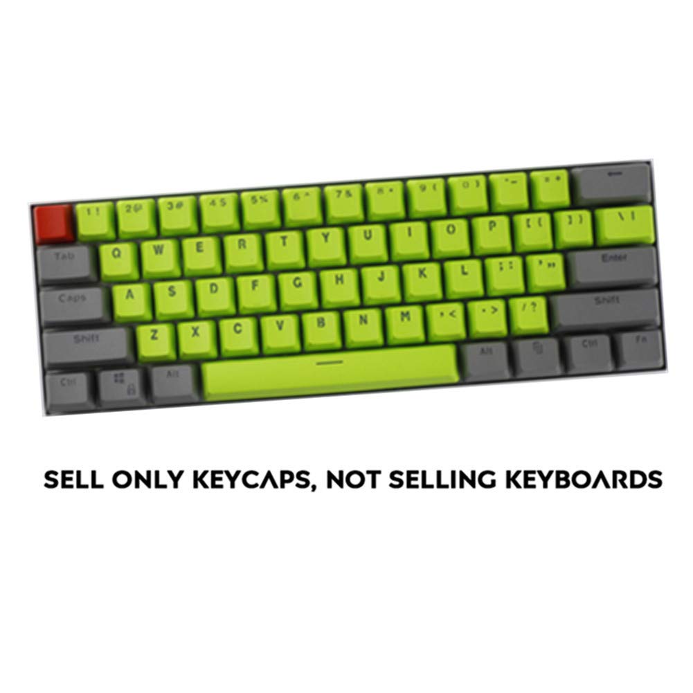 Keycaps, 61 Keycaps Backlight Three-Color Mechanical Keypad PBT Keycap For GH60 / RK61 / ALT62 / Annie/Keyboard Poker Keys
