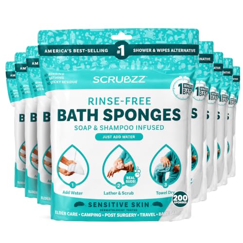 Scrubzz No-Rinse Bathing Wipes