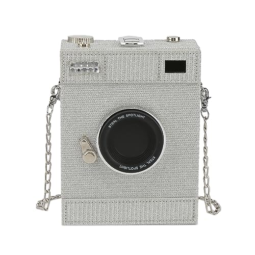 KUANG! Camera Shaped Shoulder Bag PU Leather Crossbody Bag Vintage Novelty Handbag Purse