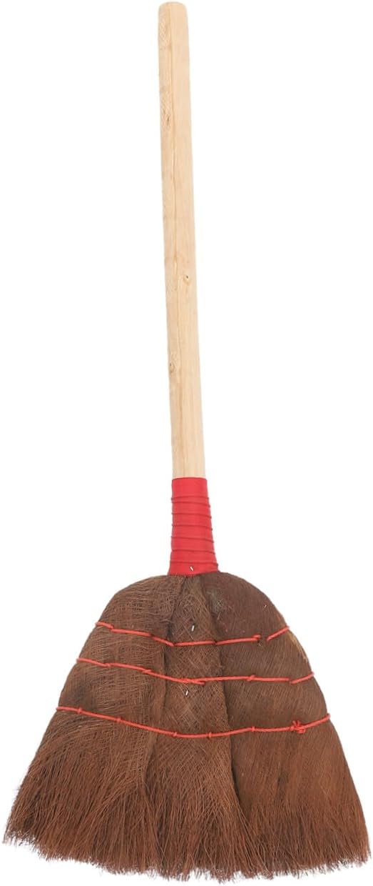 ’s Hand Broom for Indoor and Outdoor Use Small Woven Straw Cleaning Broom with Natural Bristles Manual Household Sweeping Tool Suitable for ’ Play and Light Cleaning Style
