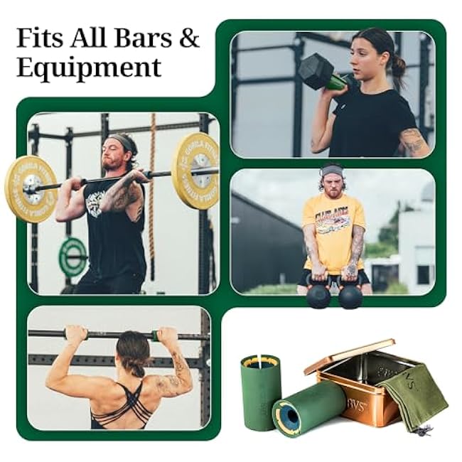 Tribus Thick Grips for Barbells Dumbbells | Thick Dumbbell Grips | Extreme Arms & Forearms Builder - Grip Strength