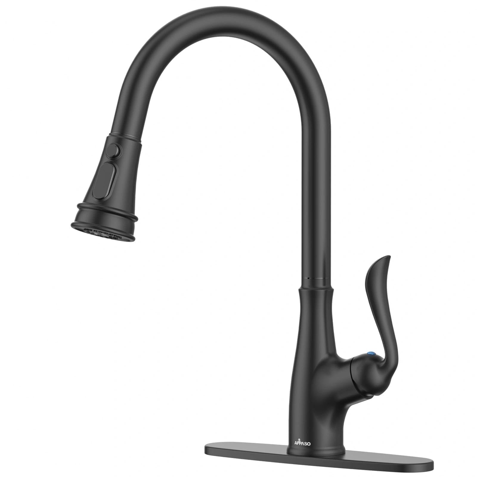 APPASO Matte Black Kitchen Faucet with Pull Down 3 Modes Sprayer